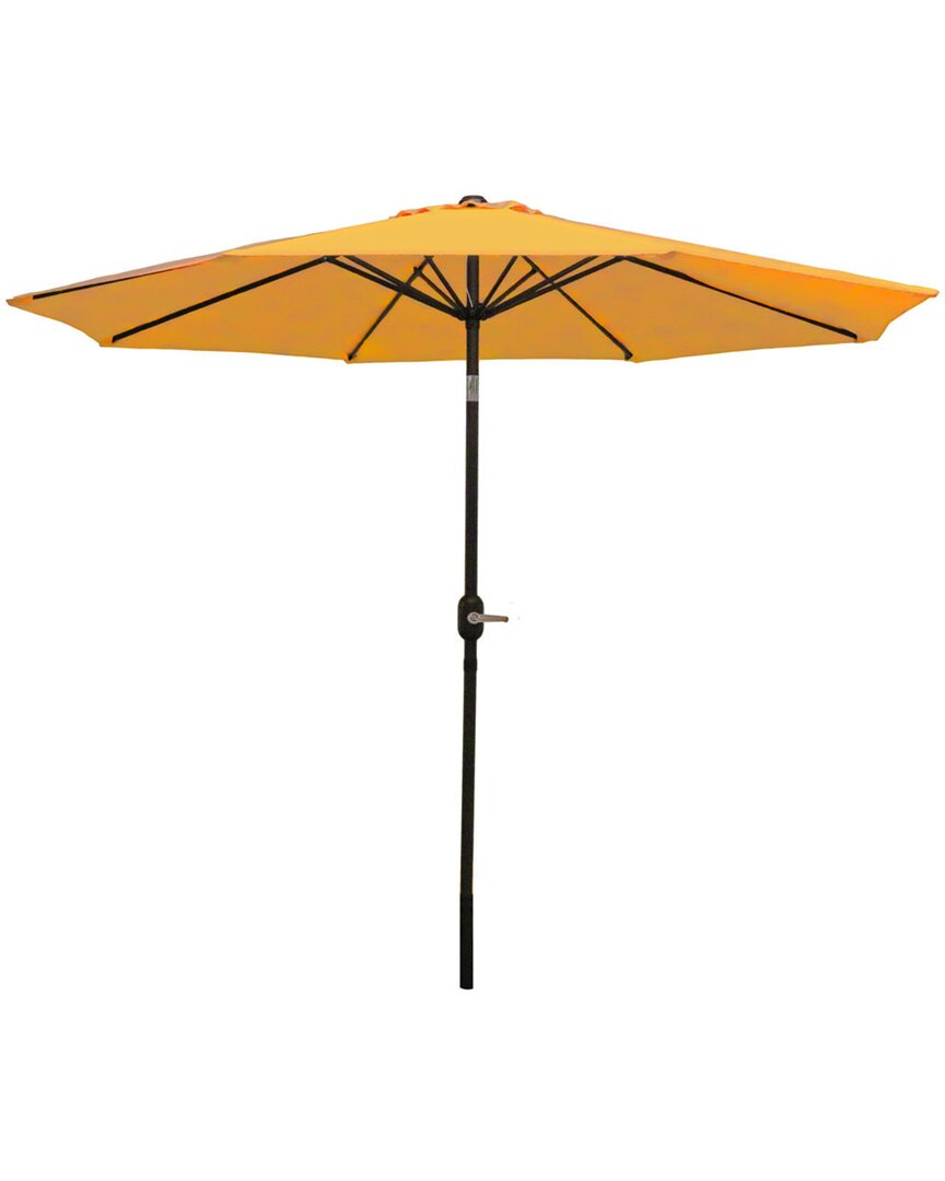 Shop Sunnydaze Aluminum Patio Deck Market Umbrella With Tilt And Crank In Gold