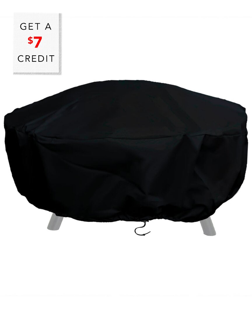 Sunnydaze Protective Fire Pit Cover Round Durable Weather-resistant With $7 Credit In Black