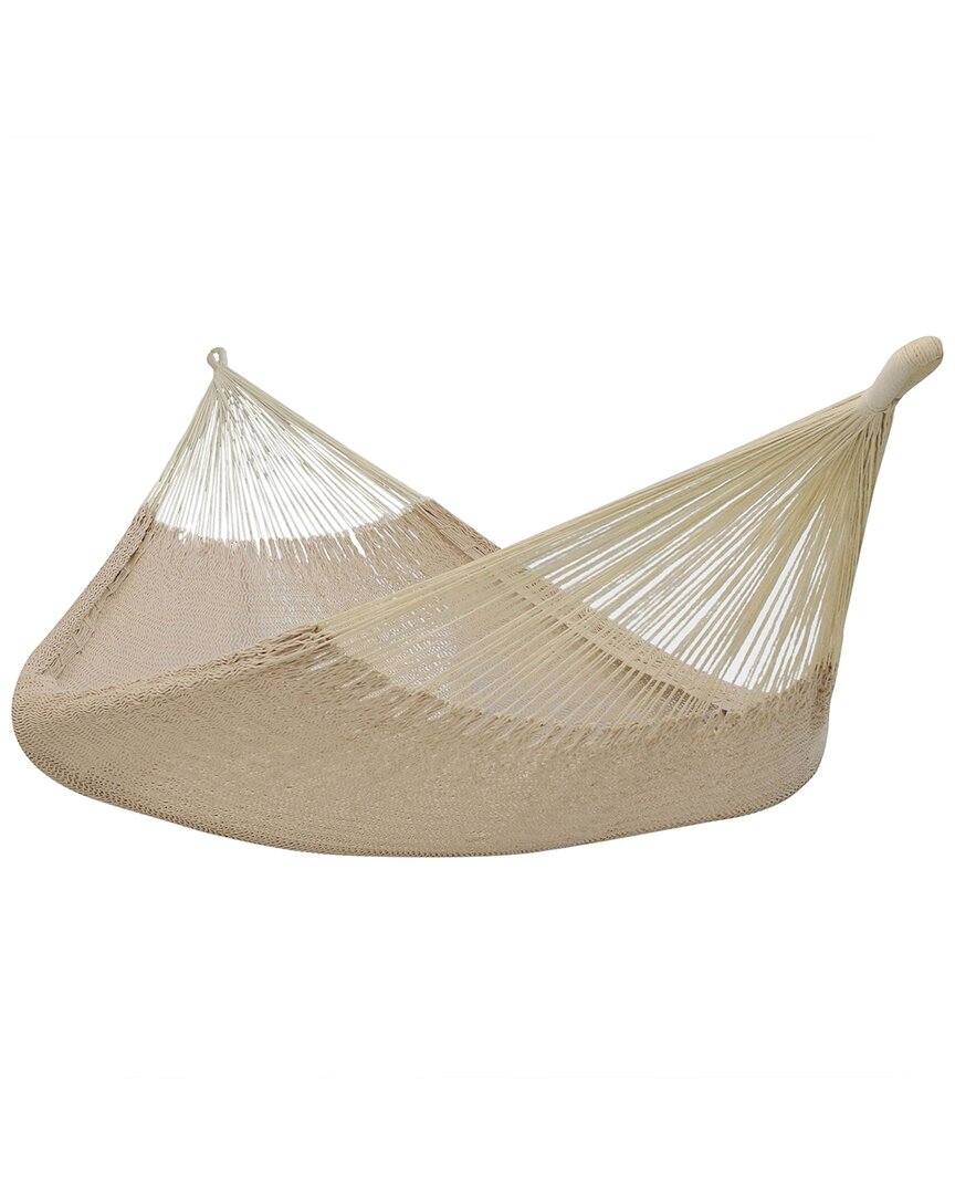 Sunnydaze Handwoven Xxl Thick Cord Mayan Hammock-880-lb Capacity In Cream