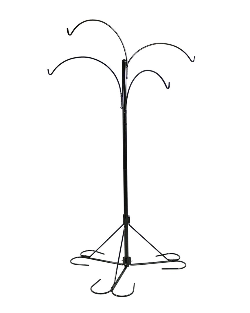 SUNNYDAZE SUNNYDAZE 4-ARM HANGING FLOWER PLANT BASKET STAND WITH ADJUSTABLE ARMS 84IN TALL 