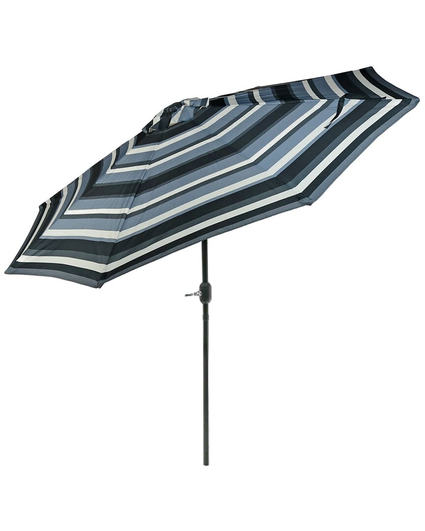 Sunnydaze 9' Aluminum Outdoor Patio Umbrella W/push Button Tilt In Grey