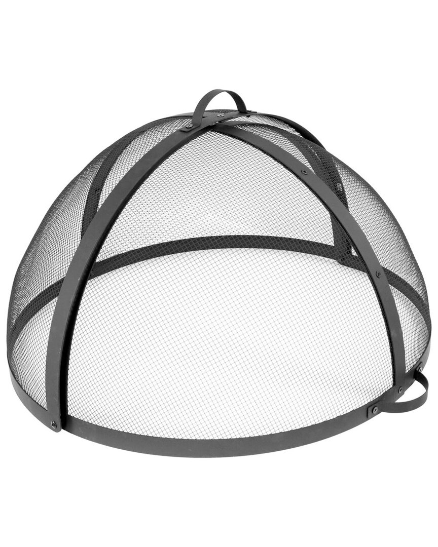 Sunnydaze Spark Screen 36in Diameter Steel Easy Access Lid Protector For Fire Pit In Black