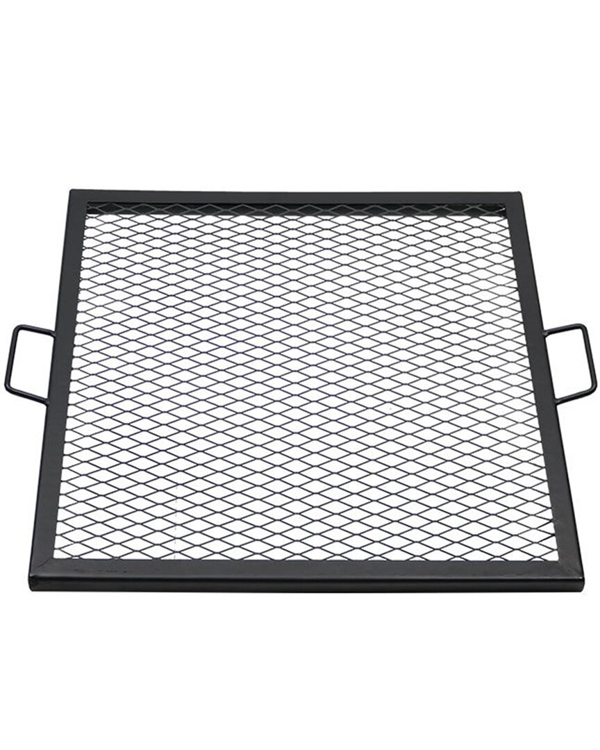 Sunnydaze Coo Grate X Marks Heavy-duty Steel Square Fire Pit Grill In Black