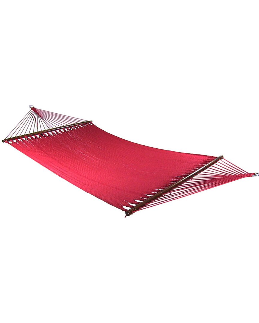SUNNYDAZE SUNNYDAZE SOFT-SPUN DOUBLE 2-PERSON OUTDOOR CARIBBEAN SPREADER BAR HAMMOCK 