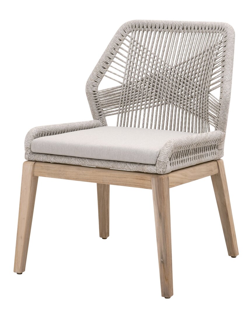 Essentials For Living Set Of 2 Loom Outdoor Dining Chair In Neutral