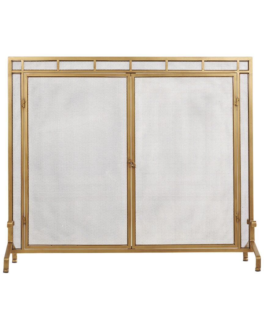 Peyton Lane Geometric Single Panel Fireplace Screen