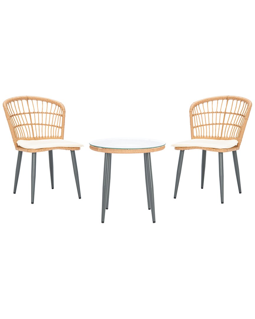 SAFAVIEH SAFAVIEH PRENZA OUTDOOR 3PC LOUNGER SET