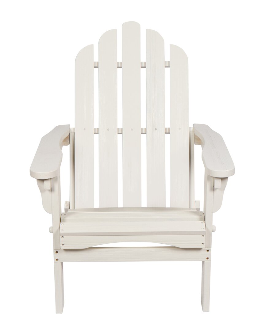 Shine Co. Adirondack Folding Chair With Hydro-tex Finish In Off-white