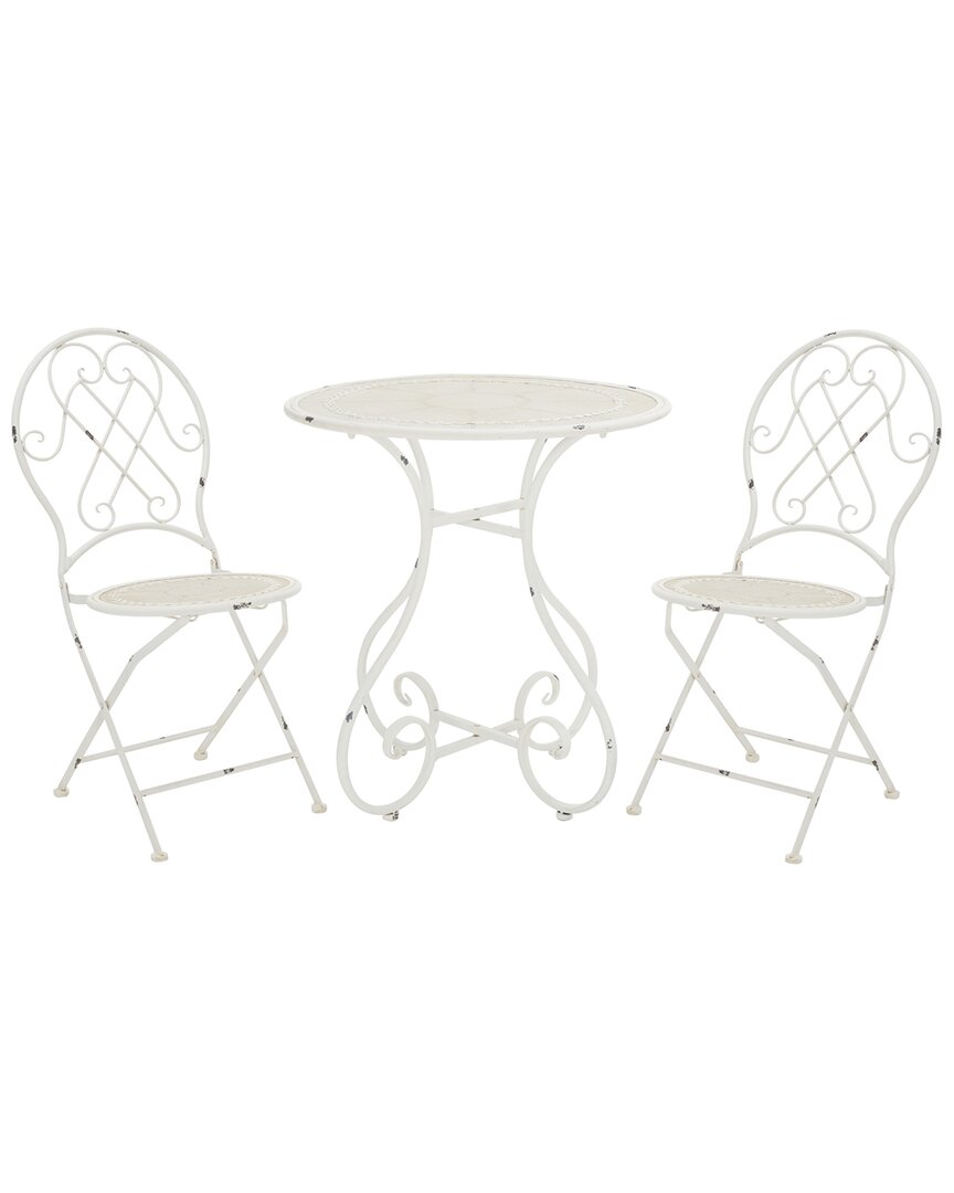 Safavieh Adriel 3pc Bistro Set In White