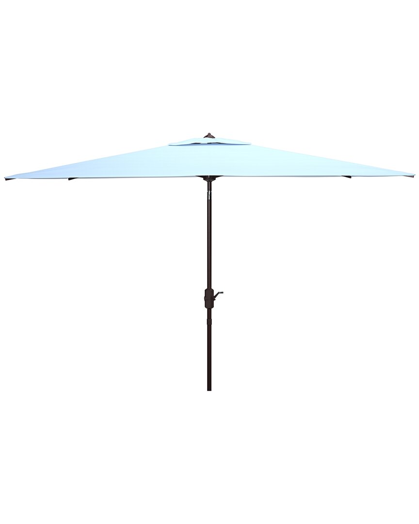 Shop Safavieh Athens 6.5x10 Rect Umbrella In Blue