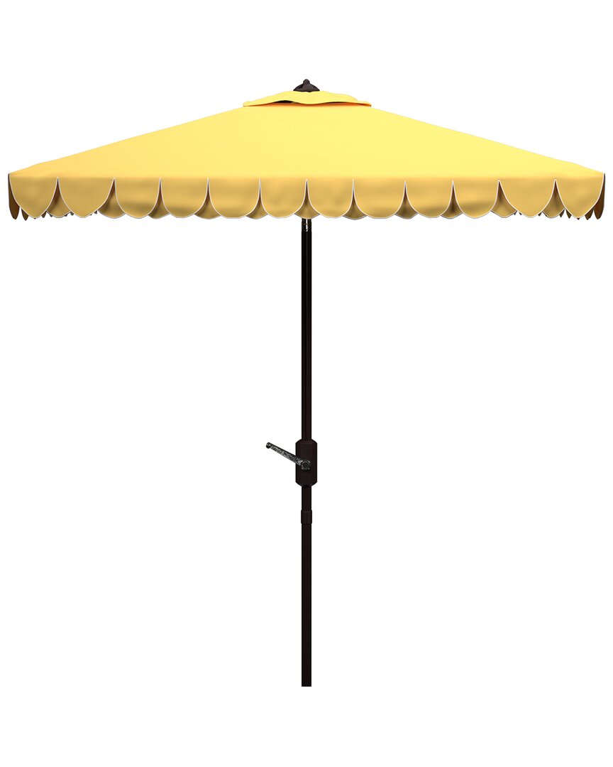 Safavieh Indoor/outdoor Elegant 7.5' Square Umbrella In Yellow