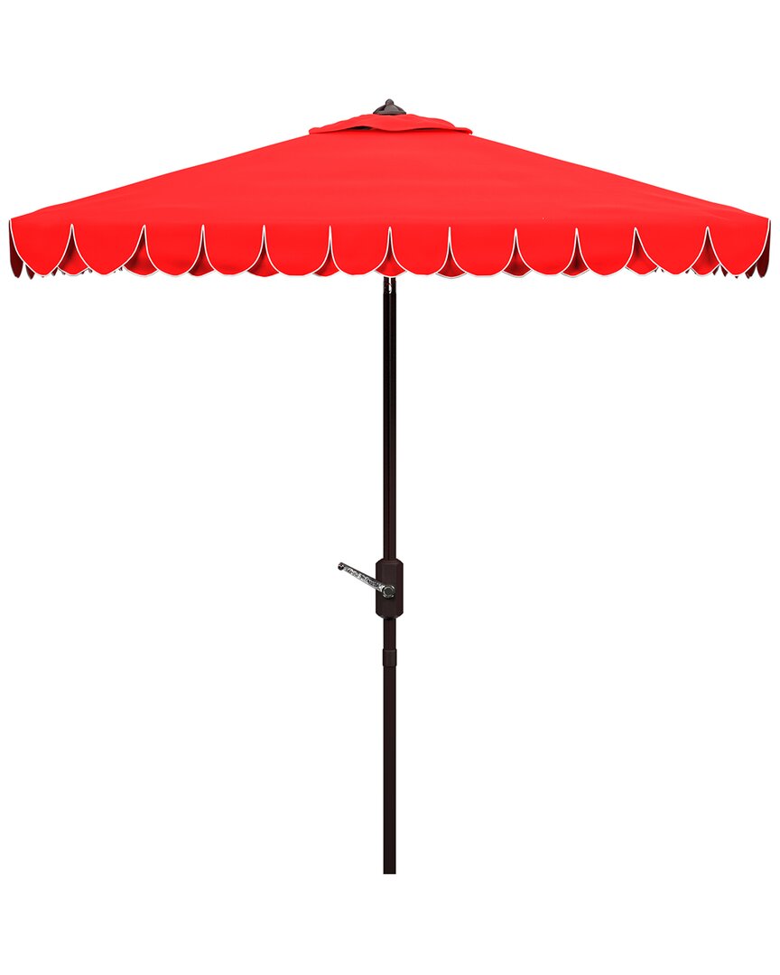 Safavieh Indoor/outdoor Elegant 7.5' Square Umbrella In Red