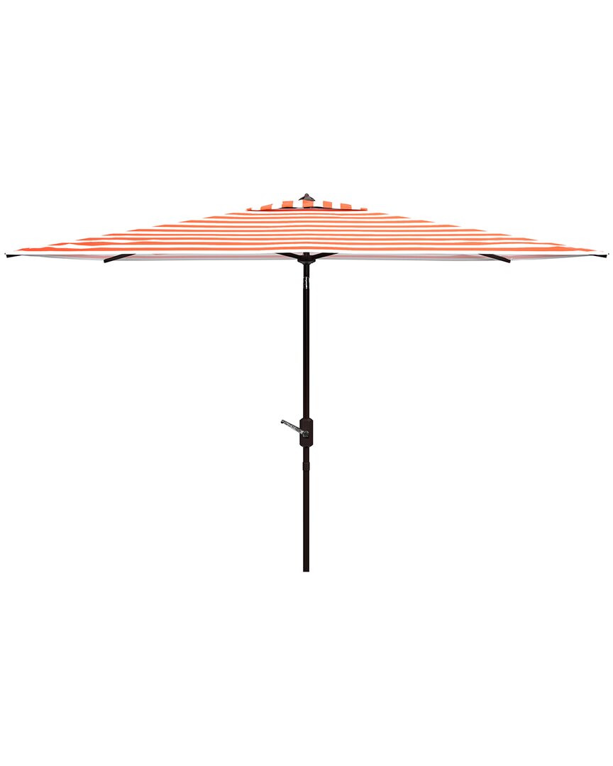 Shop Safavieh Iris 6.5x10 Rect Umbrella In Orange
