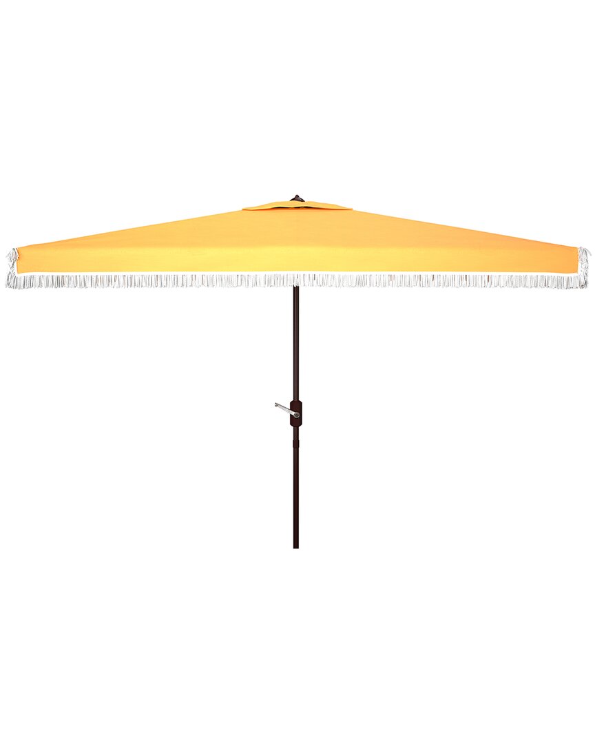 Shop Safavieh Milan 6.5x10 Rect Umbrella In Yellow