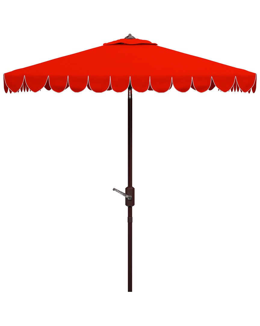 Safavieh Indoor/outdoor Venice 7.5' Square Umbrella In Red