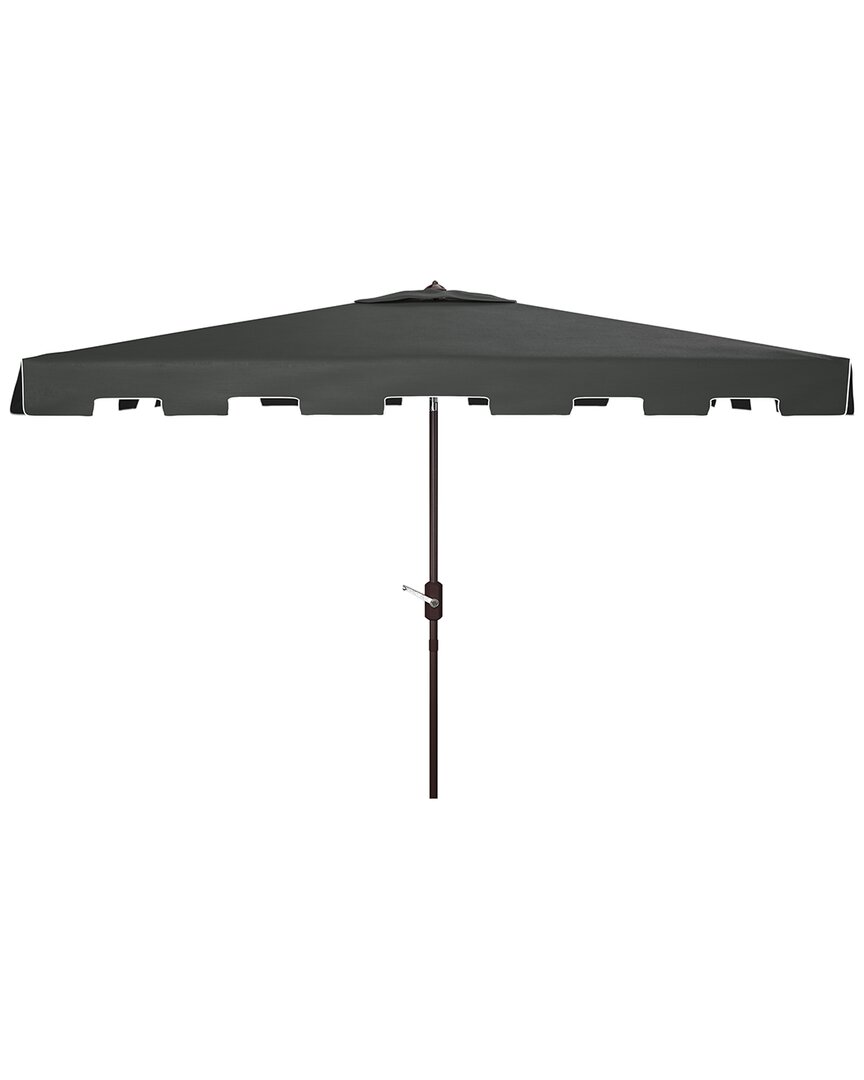 Safavieh Zimmerman 6.5x10 Rect Umbrella In Black