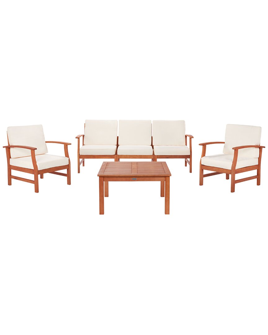 Safavieh Parcer Outdoor 4pc Living Set In Natural