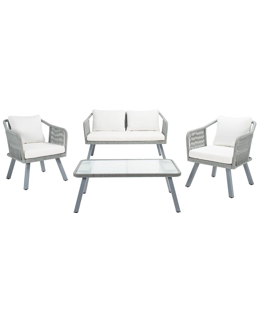 Safavieh Torsla Outdoor 4pc Rope Living Set In Grey