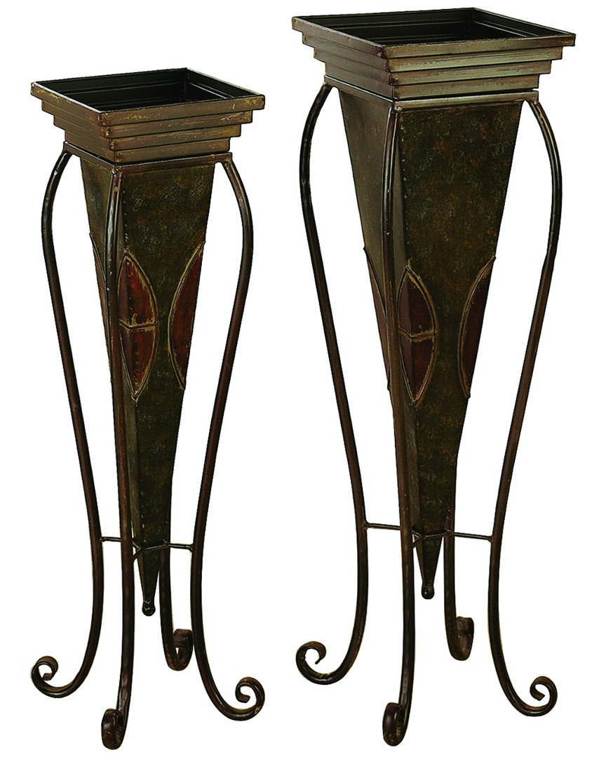 Peyton Lane Set Of 2 Metal Planters