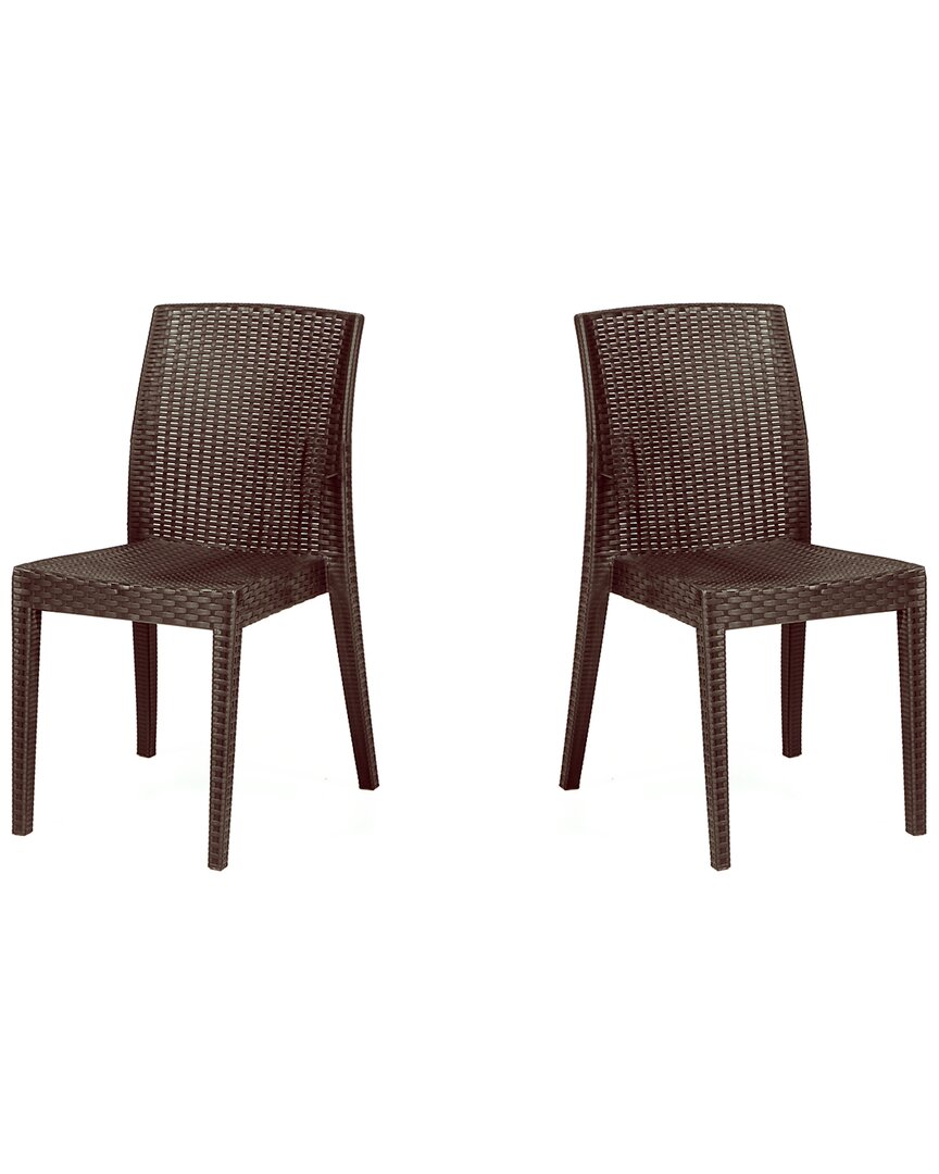 Panama Jack Siena Set Of 2 Stackable Side Chairs