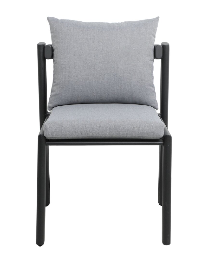 Tov Furniture 1 Pc. Olefin Outdoor Dining Chair In Black