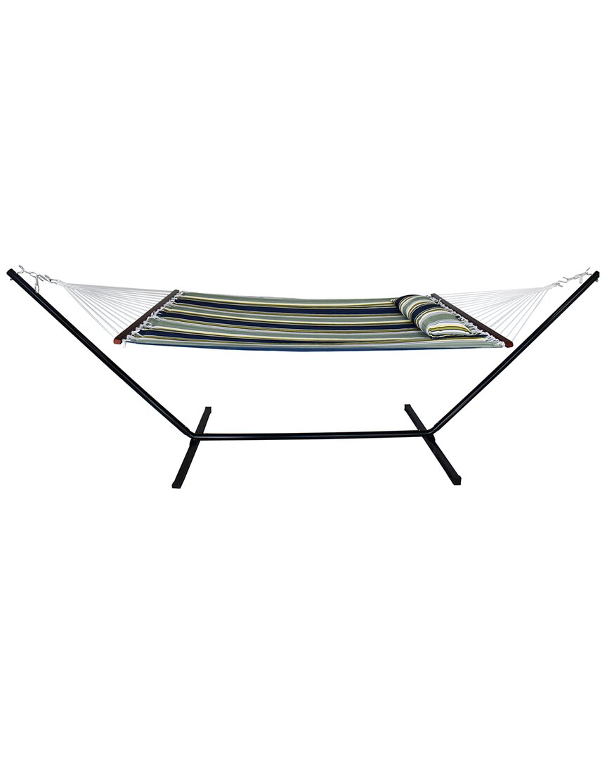 Sorbus Double Hammock With Stand In Aqua