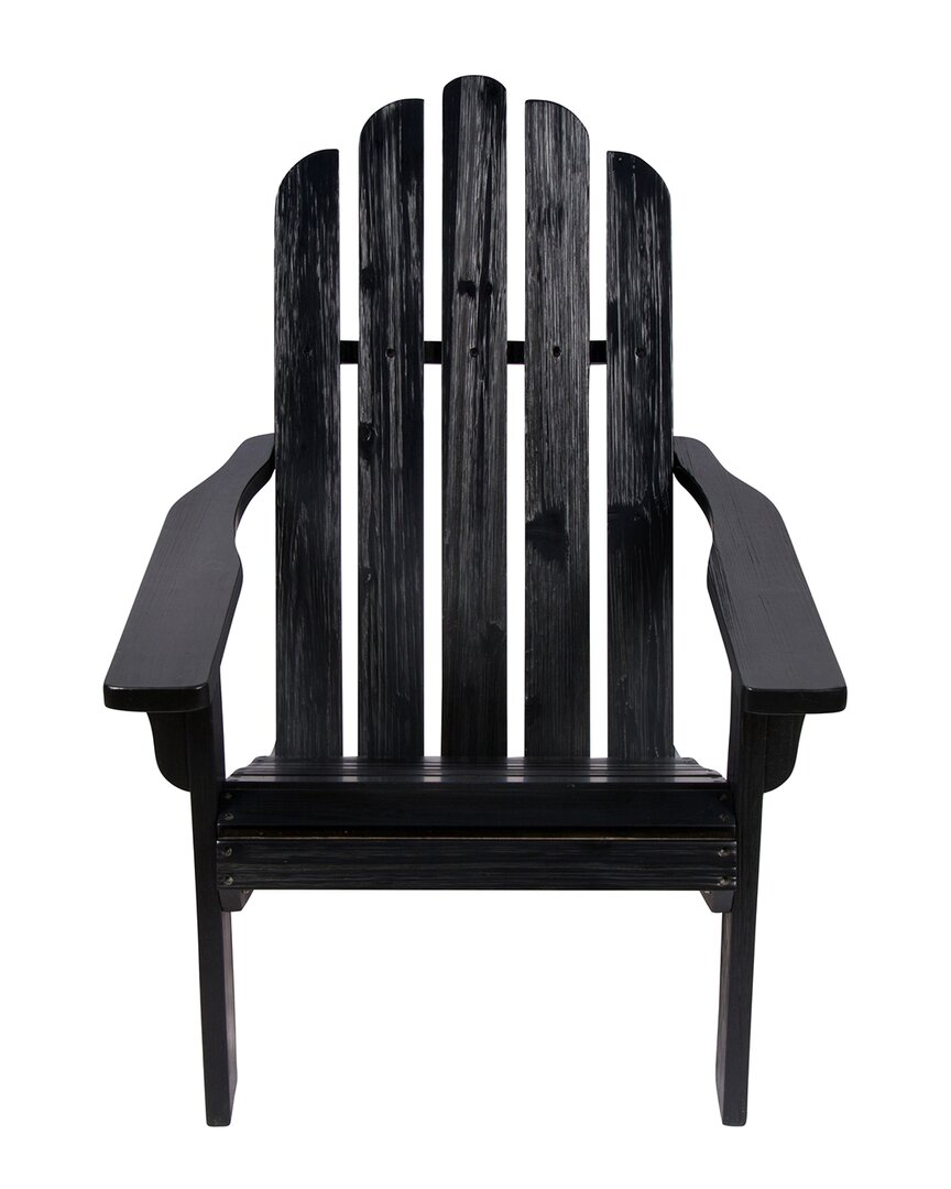 Shine Co. Mid-century Modern Adirondack Chair In Black