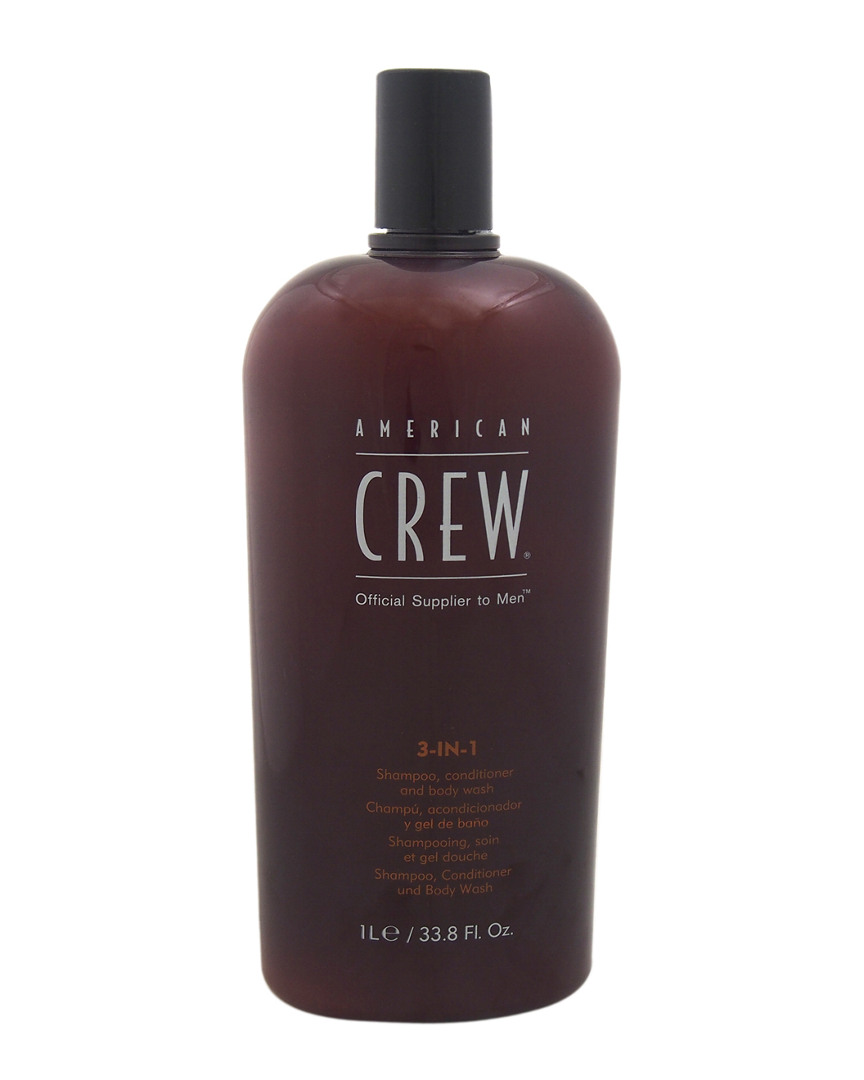 American Crew 33.8oz 3-in-1 Shampoo & Conditioner & Body Wash In Brown