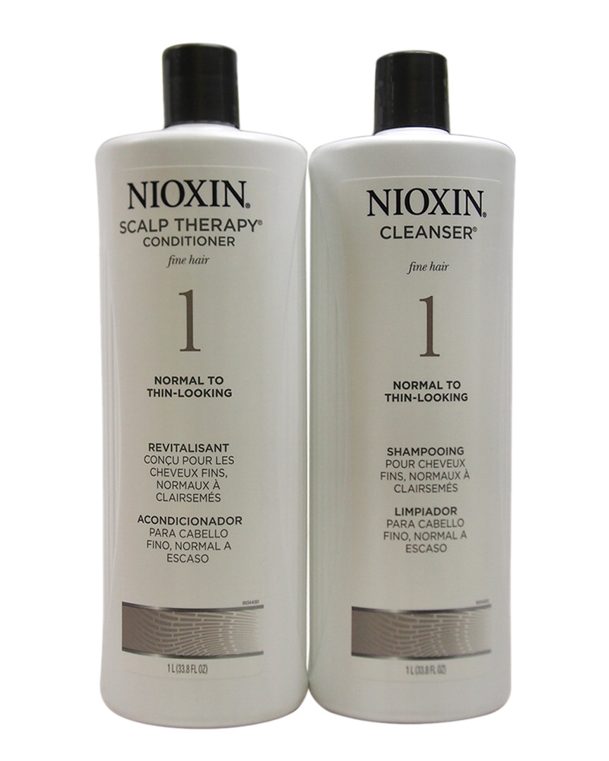 Nioxin System 1 Cleanser & Scalp Therapy Conditioner Set In Multicolor