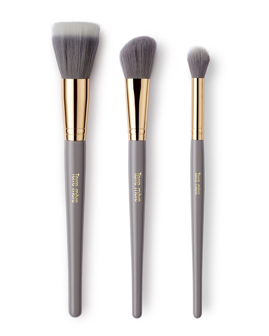 Terre Mere Cosmetics 3pc Face Cheek & Highlight Brush Set