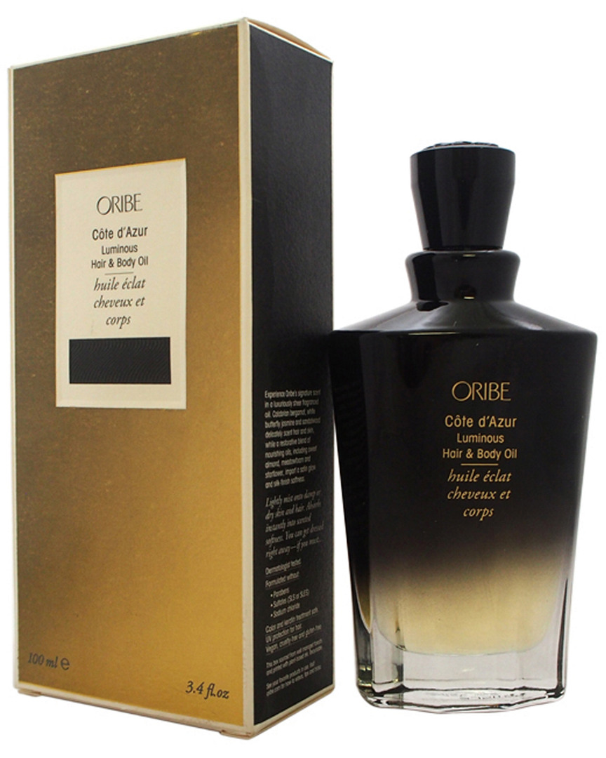 Oribe 3.4oz Cote D'azur Luminous Hair & Body Oil In Black