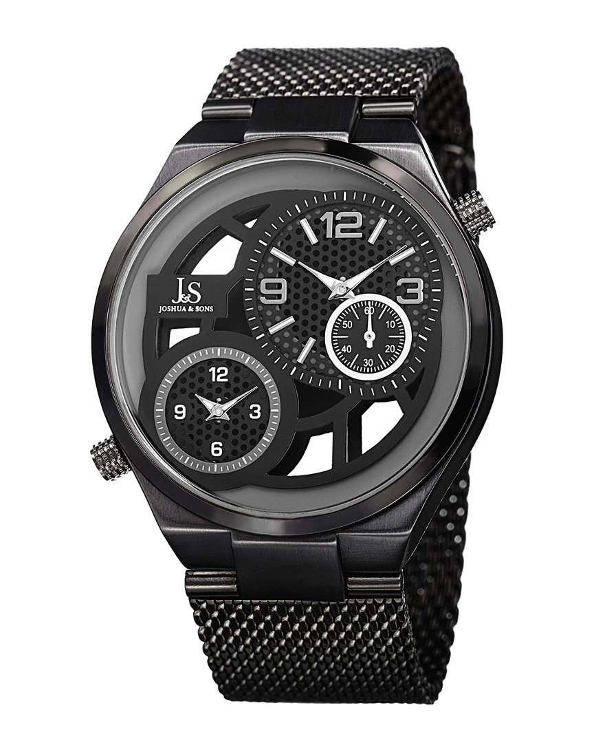 Joshua And Sons Joshua & Sons Men's Stainless Steel Watch In Black