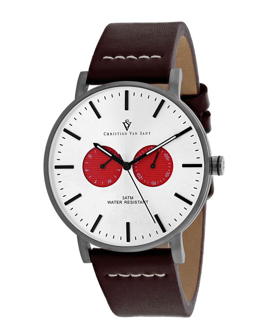Christian Van Sant Men's Silver Dial Watch In Multi
