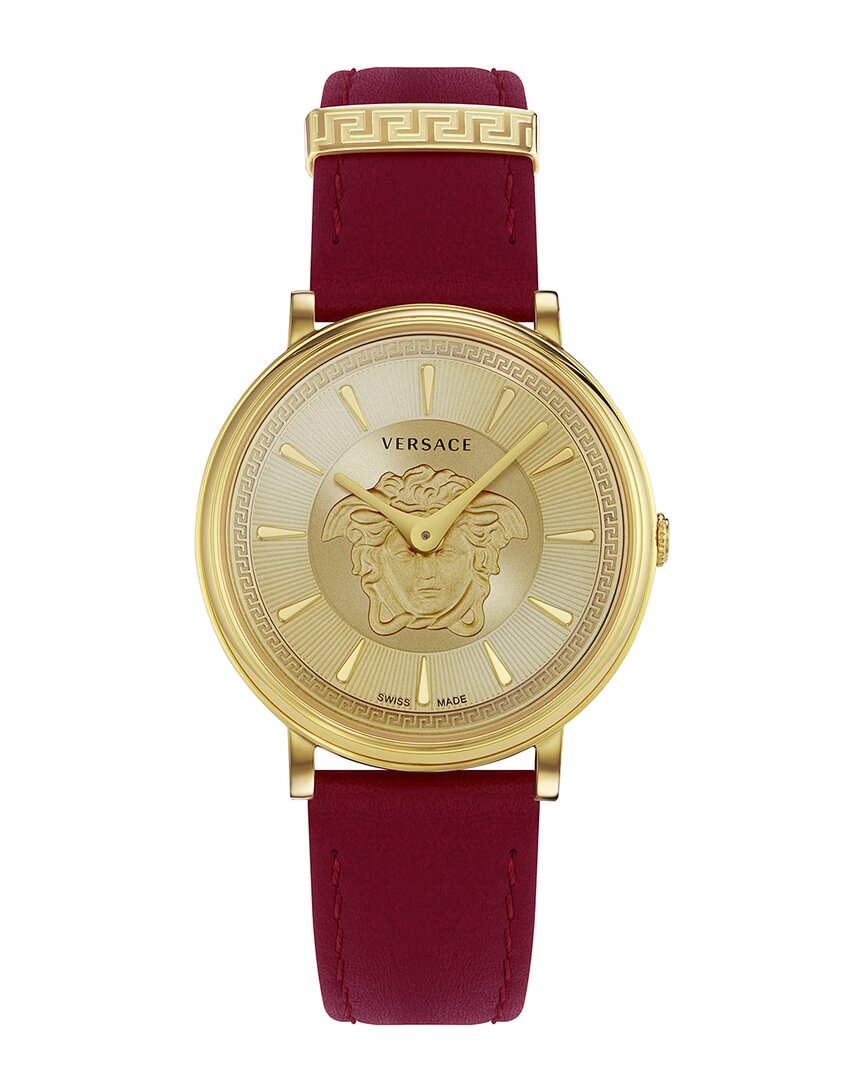 Versace V-circle Medusa Strap Watch