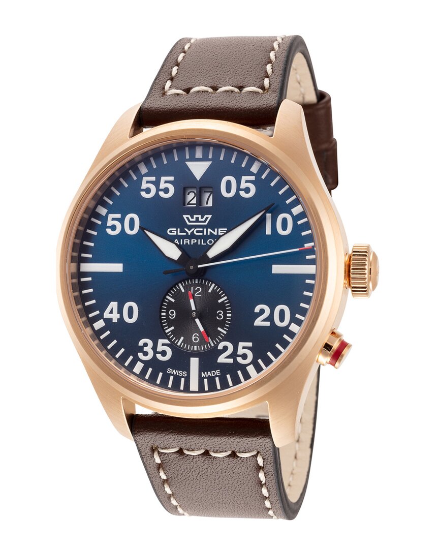 Glycine Men's Airpilot Dual Watch In Brown