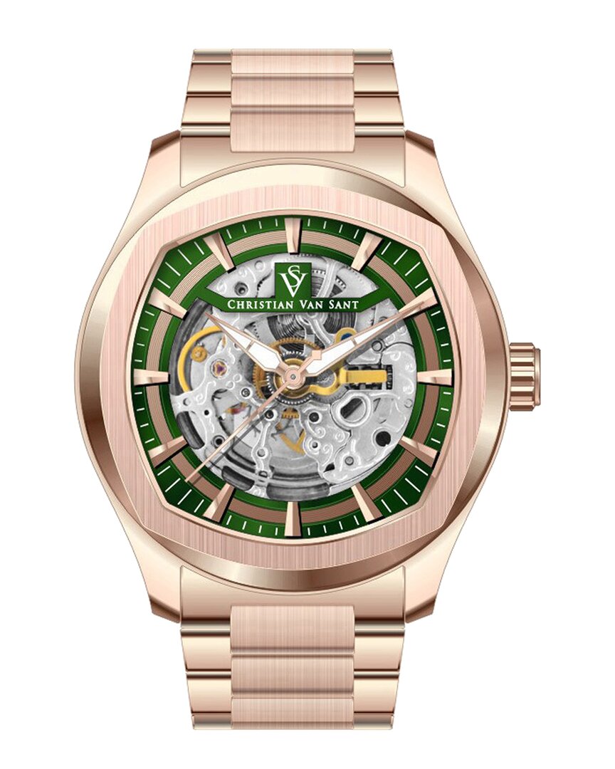 Christian Van Sant Men's Romeo Green Dial Watch