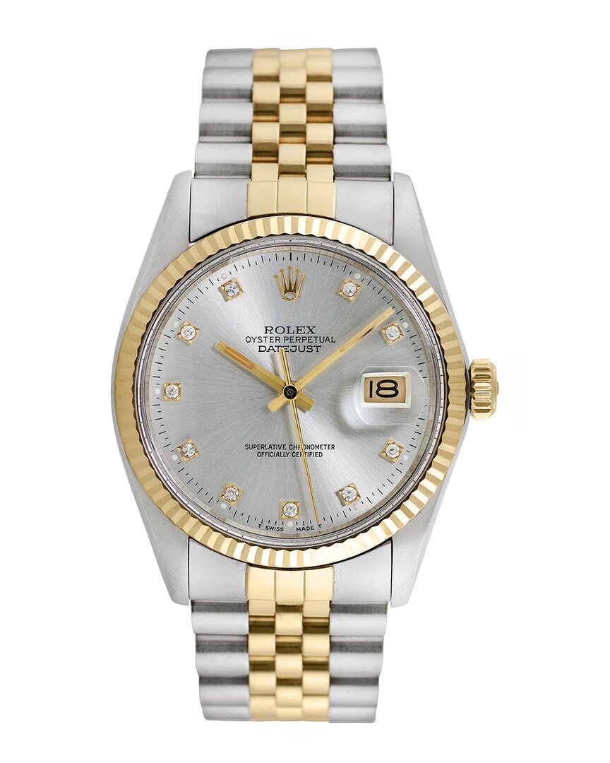 Heritage Rolex Rolex Men's Datejust Diamond Watch, Circa 1980s (authentic )