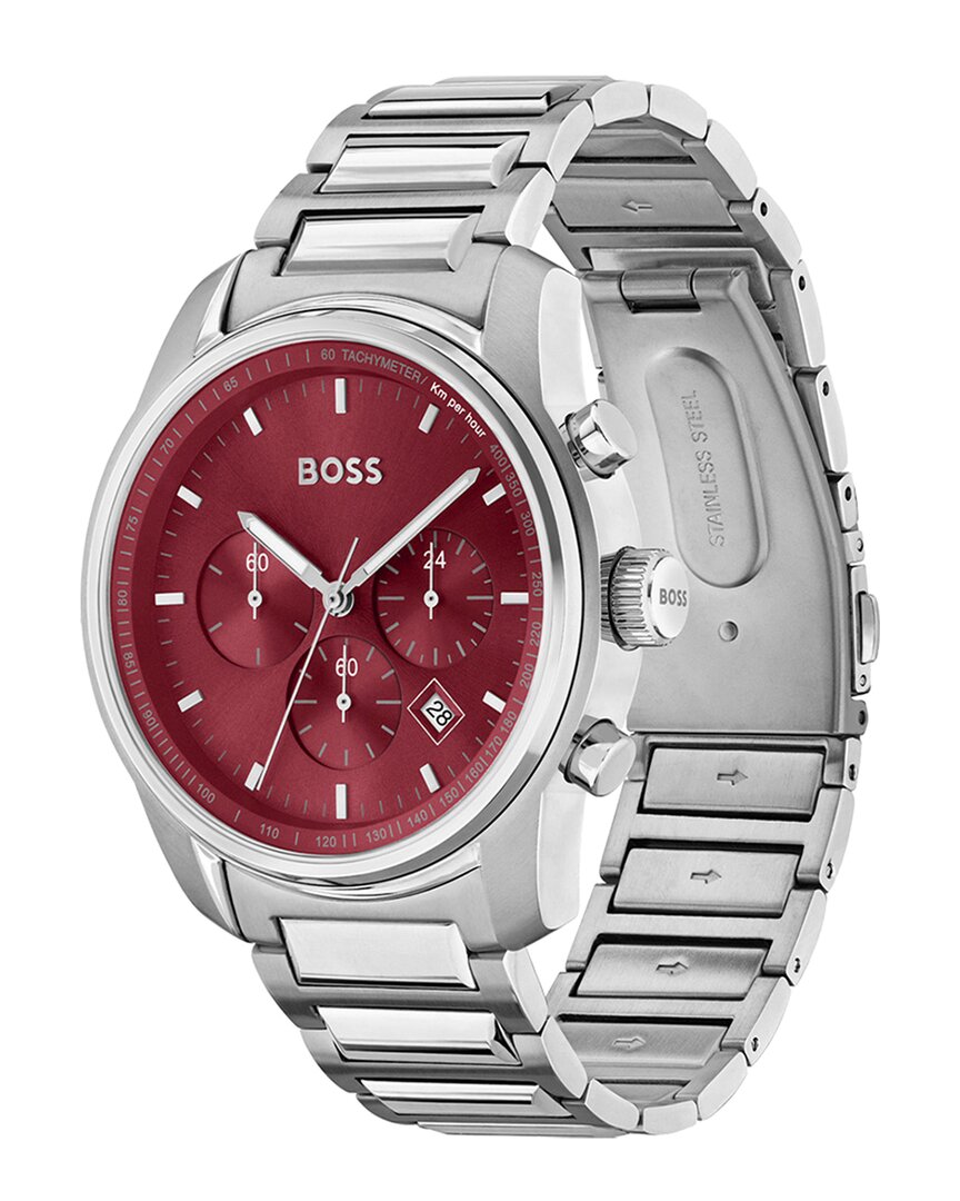 Hugo Boss Men's Trace Watch In Red