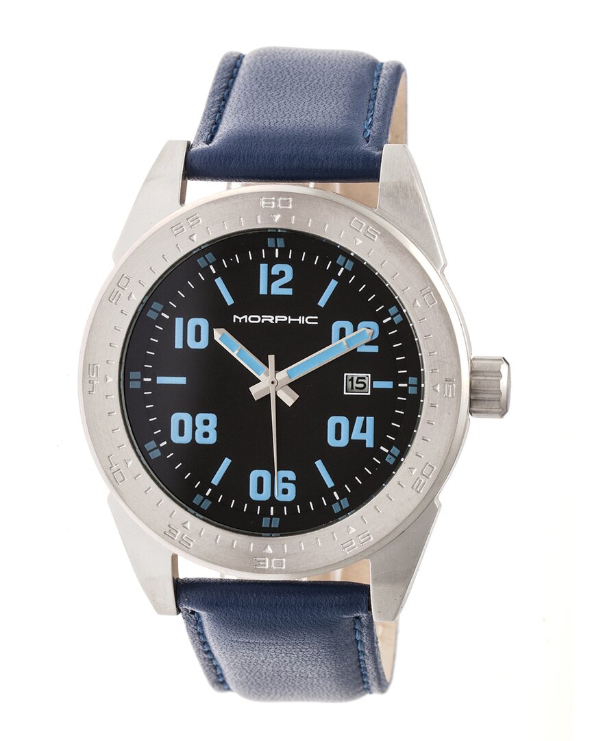 Morphic M63 Series Leather-band Watch W/date
