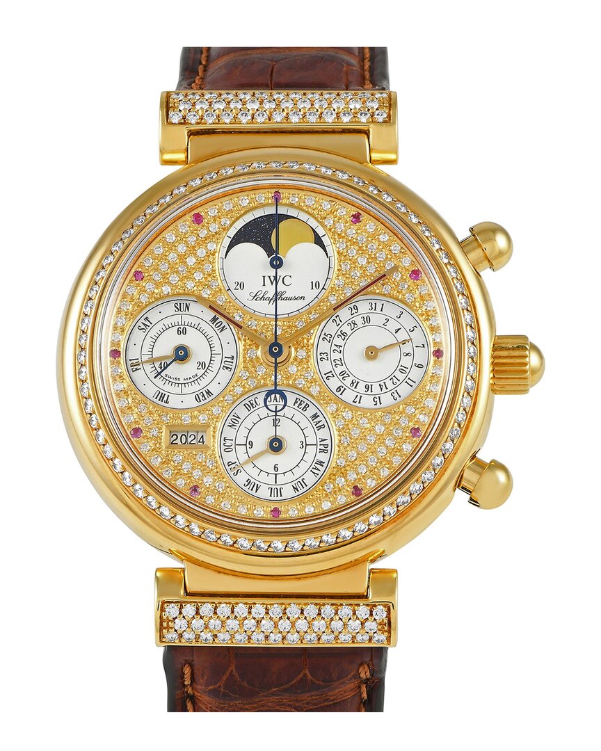 Iwc Schaffhausen Iwc Men's Da Vinci Diamond Watch, Circa 1988 (authentic )