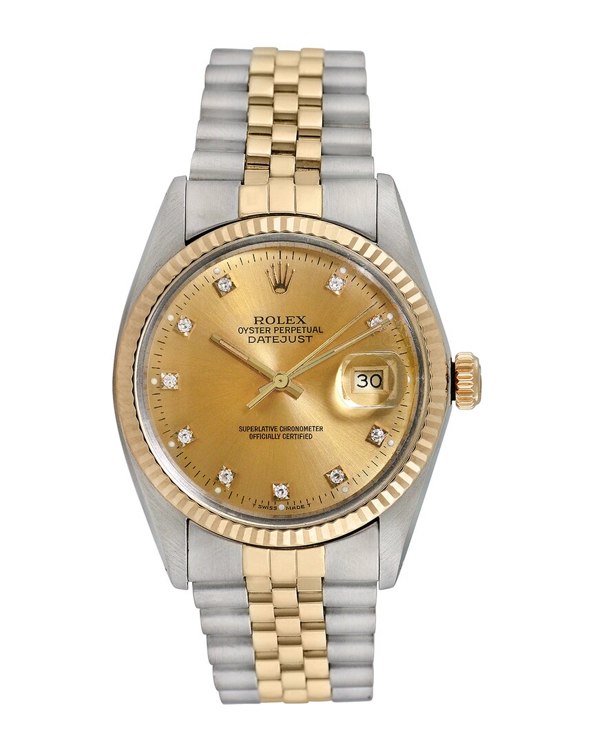 Heritage Rolex Rolex Men's Datejust Diamond Watch, Circa 1980s ()
