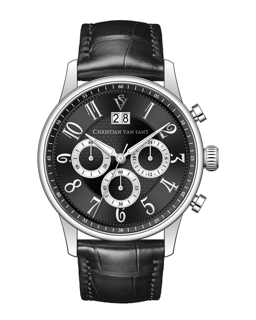 Christian Van Sant Men's Heritage Black Dial Watch