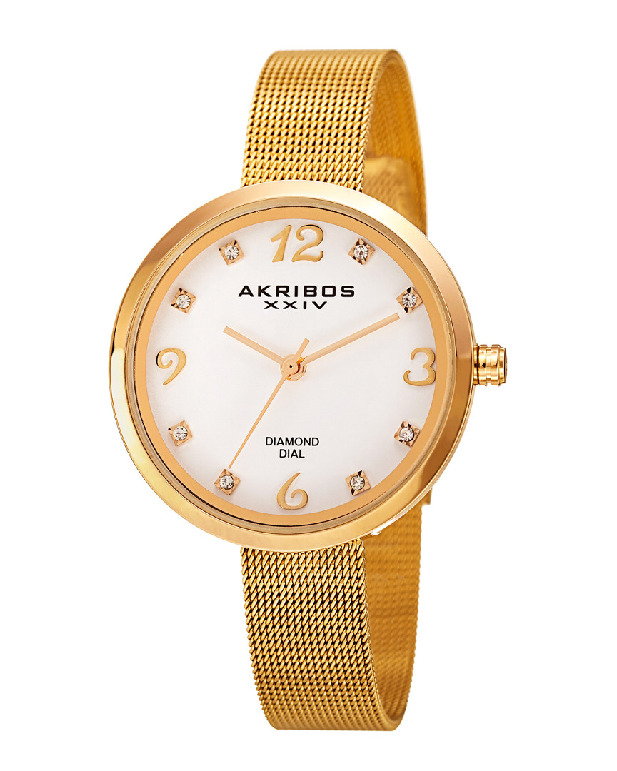 Akribos Xxiv Women's Empire Diamond Watch