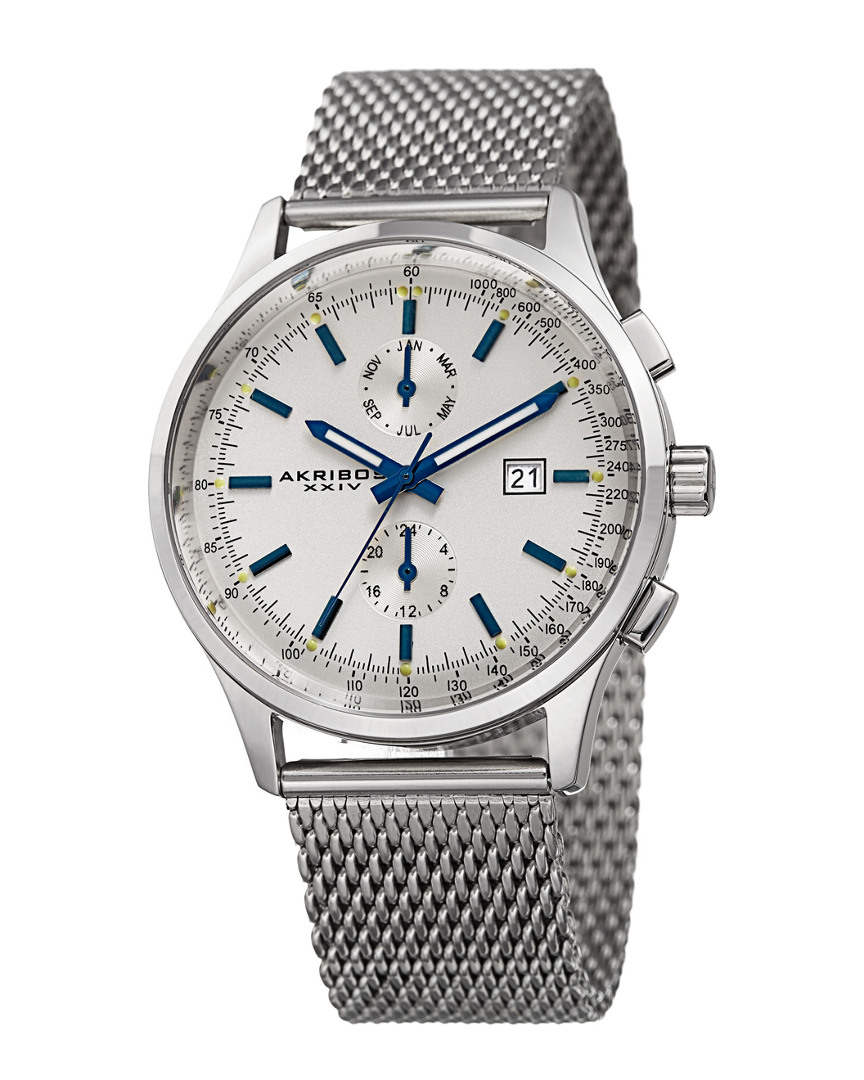 Akribos Xxiv Men's Stainless Steel Watch