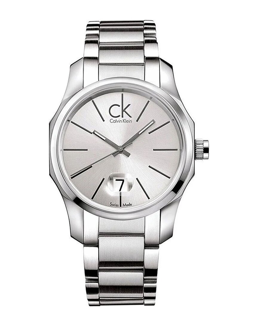 Calvin Klein Men's Biz Silver Dial Watch
