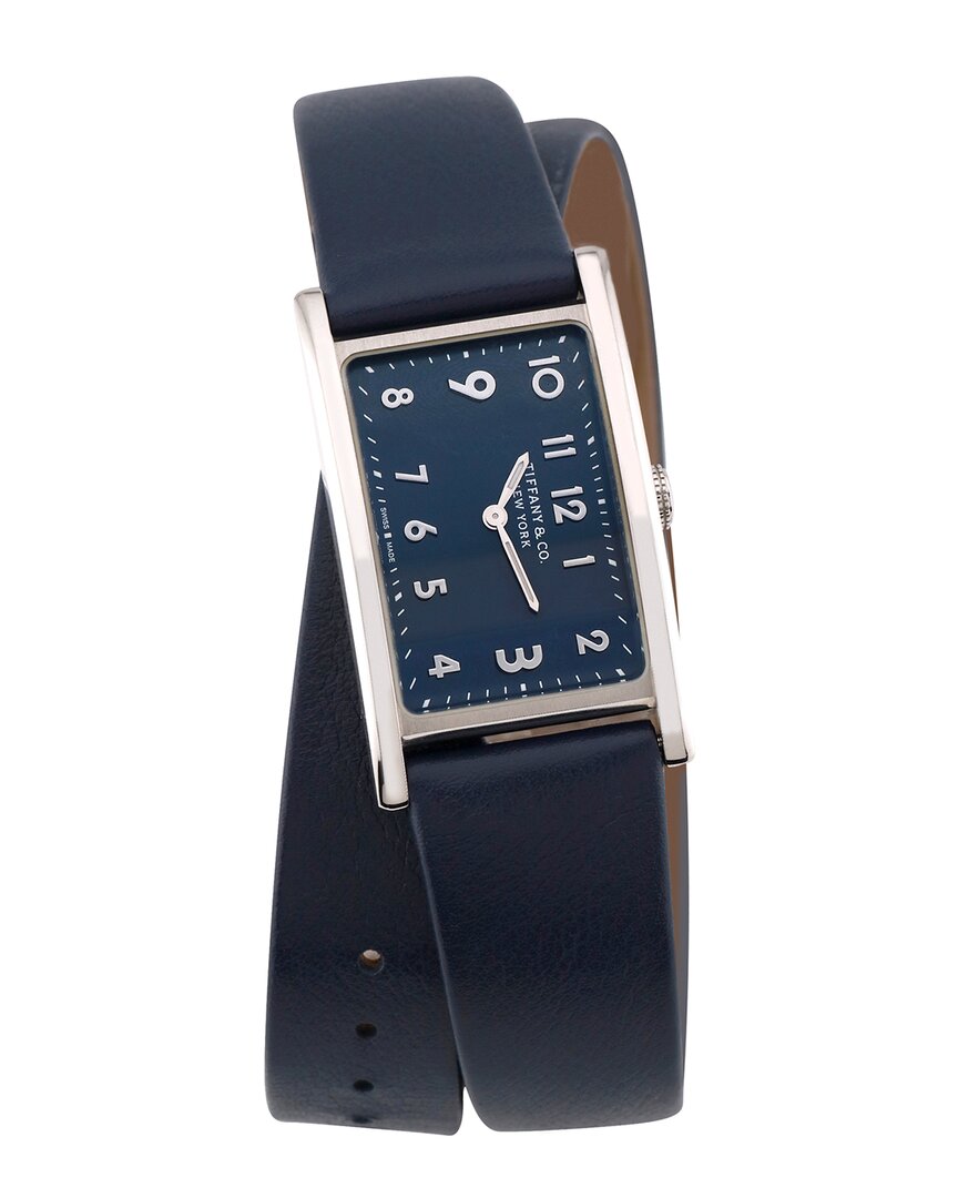 Tiffany & Co . Women's East West Mini Watch In Blue