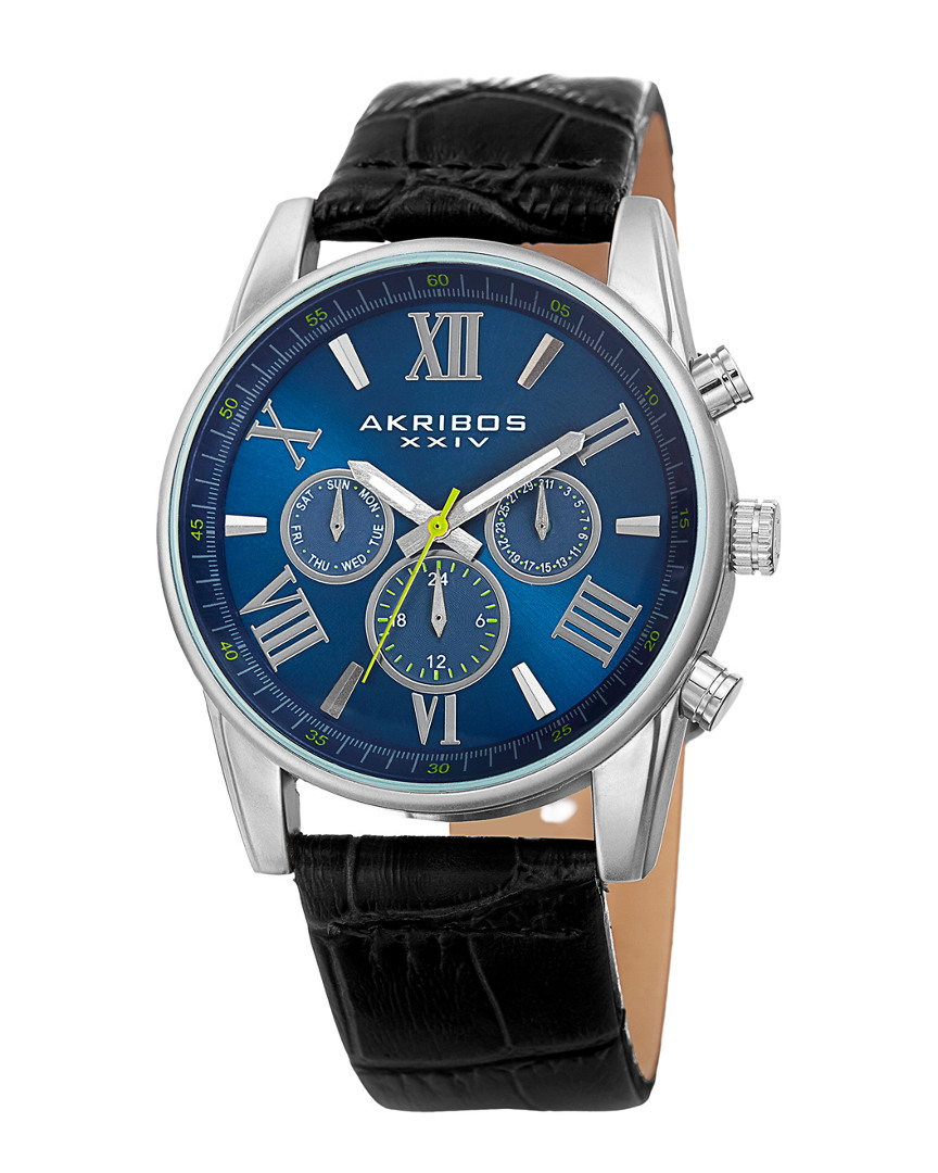 Akribos Xxiv Men's Enterprise Watch In Metallic
