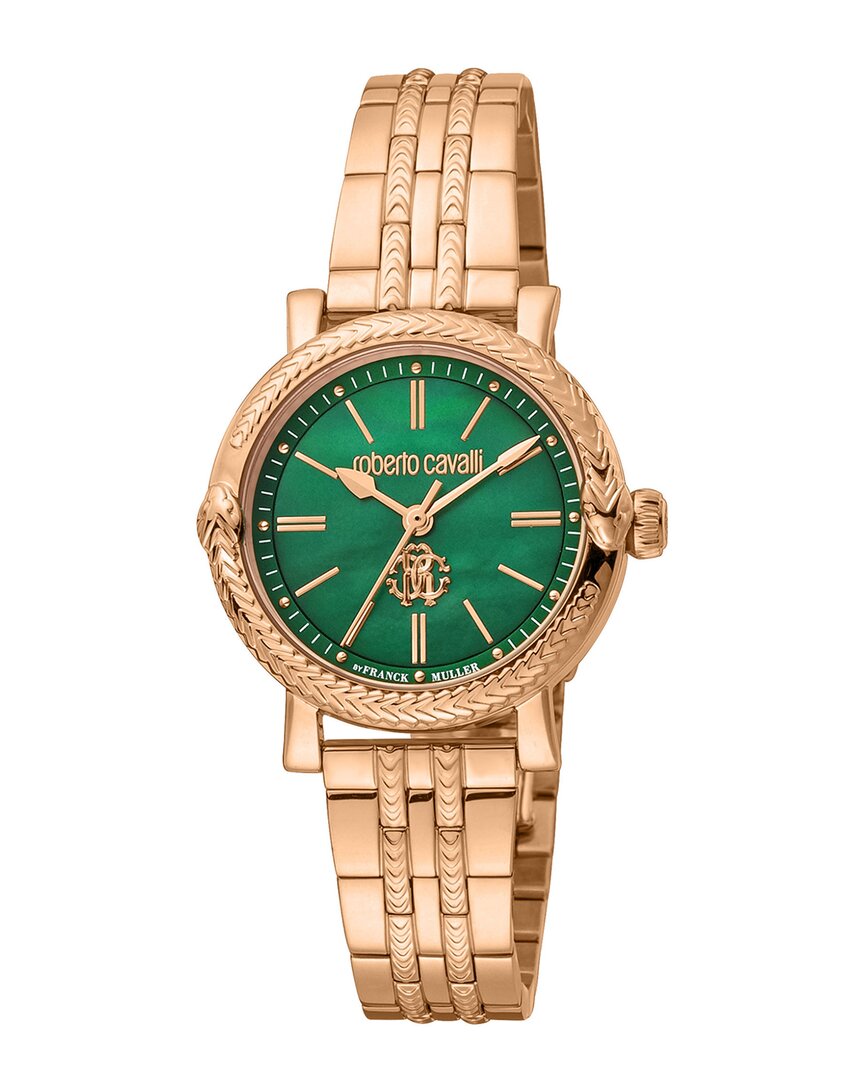 Roberto Cavalli By Franck Muller Swiss Quartz Mother-of-pearl Bracelet Watch, 30mm