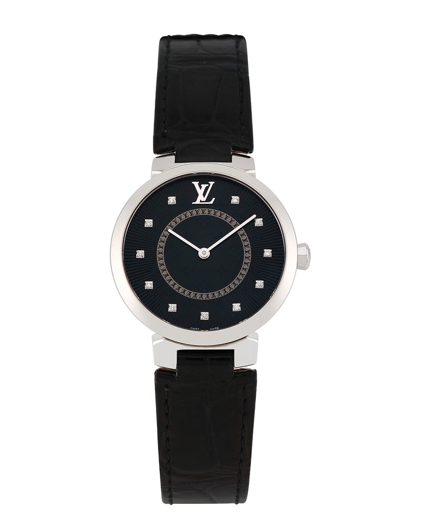 Pre-owned Louis Vuitton Women's Tambour Slim Diamond Watch, Circa 2000's (authentic Pre- Owned)