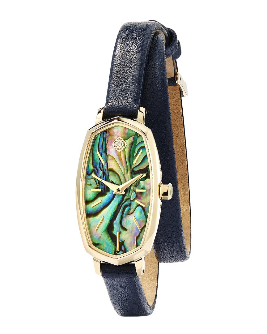 Kendra Scott Women's Elle Leather Wrap Diamond Watch